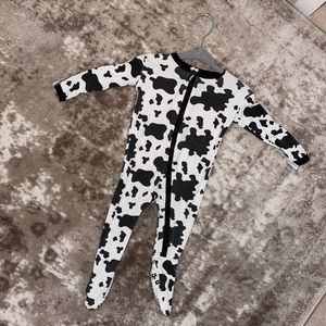 KicKee Pants Footie - Cow Print 3-6 months